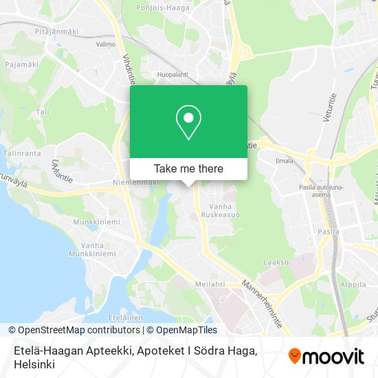 Etelä-Haagan Apteekki, Apoteket I Södra Haga map