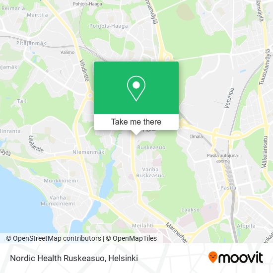 Nordic Health Ruskeasuo map