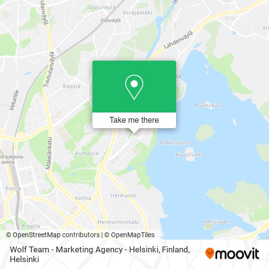 Wolf Team - Marketing Agency - Helsinki, Finland map