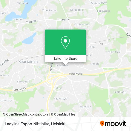 Ladyline Espoo-Nihtisilta map