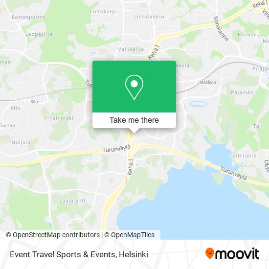 Event Travel Sports & Events map