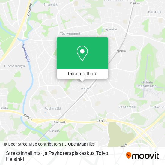 Stressinhallinta- ja Psykoterapiakeskus Toivo map