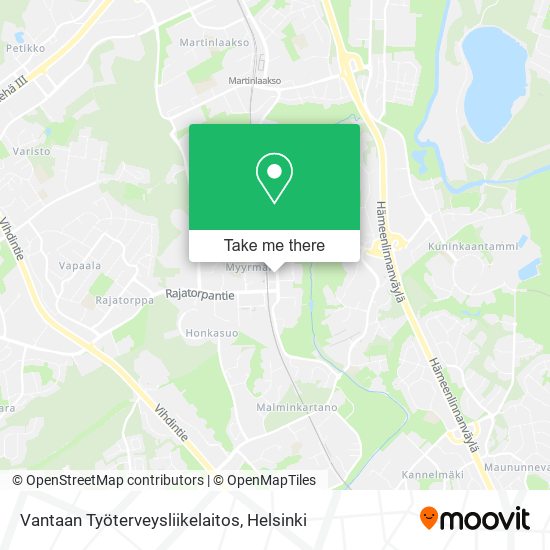 Vantaan Työterveysliikelaitos map