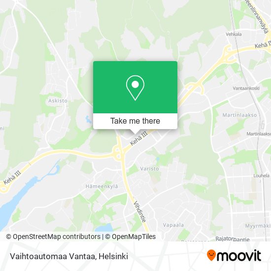 Vaihtoautomaa Vantaa map