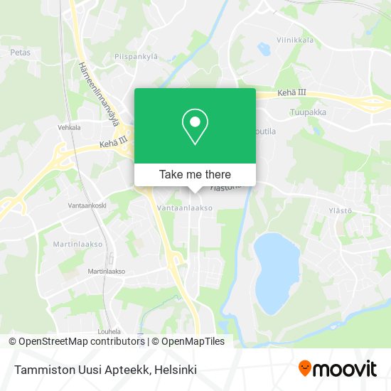 Tammiston Uusi Apteekk map