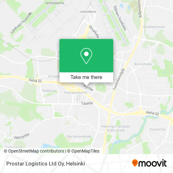 Prostar Logistics Ltd Oy map