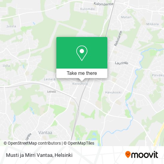 Musti ja Mirri Vantaa map