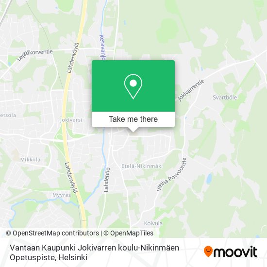 Vantaan Kaupunki Jokivarren koulu-Nikinmäen Opetuspiste map