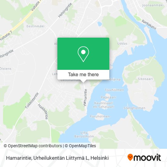 Hamarintie, Urheilukentän Liittymä L map