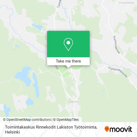 Toimintakeskus Rinnekodit Lakiston Työtoiminta map