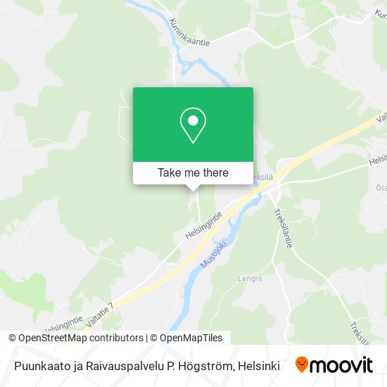 Puunkaato ja Raivauspalvelu P. Högström map