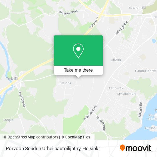 Porvoon Seudun Urheiluautoilijat ry map