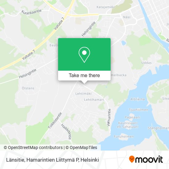 Länsitie, Hamarintien Liittymä P map