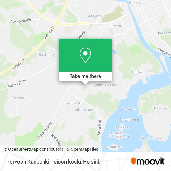 Porvoon Kaupunki Peipon koulu map
