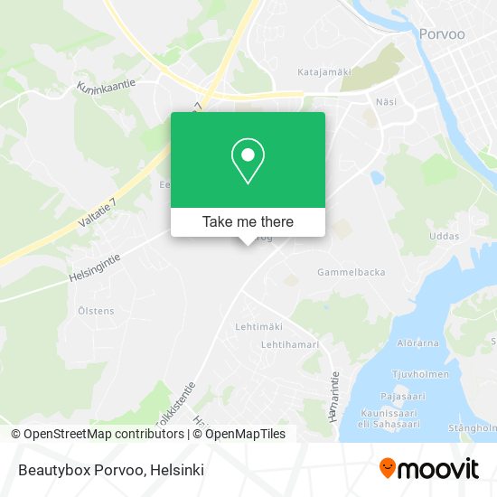 Beautybox Porvoo map