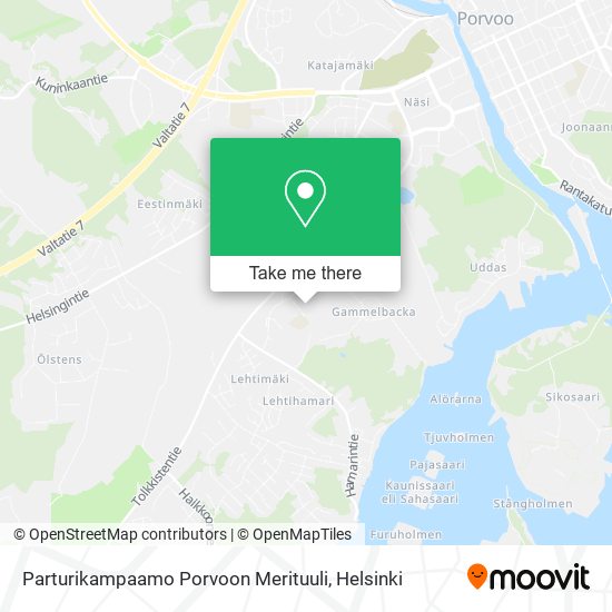 Parturikampaamo Porvoon Merituuli map