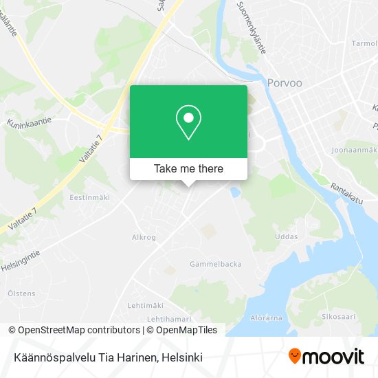 Käännöspalvelu Tia Harinen map