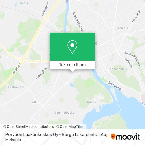 Porvoon Lääkärikeskus Oy - Borgå Läkarcentral Ab map