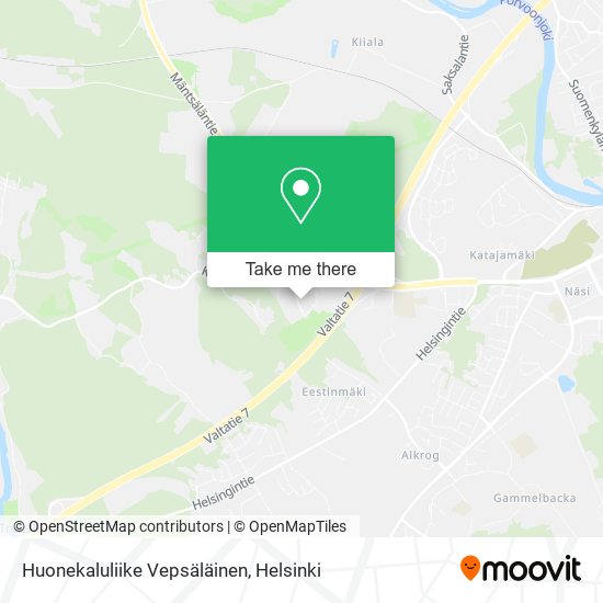 Huonekaluliike Vepsäläinen map