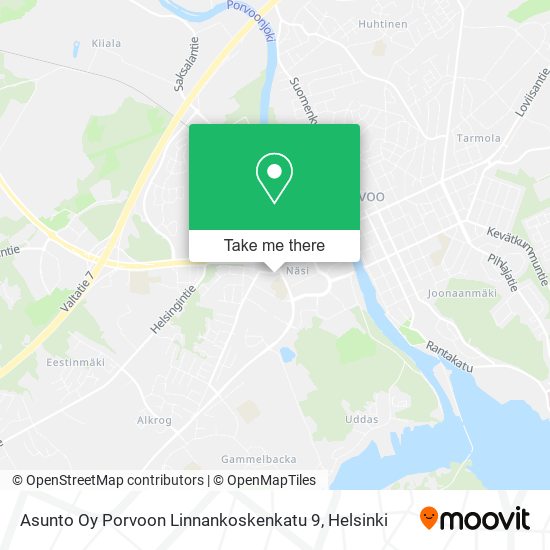 Asunto Oy Porvoon Linnankoskenkatu 9 map