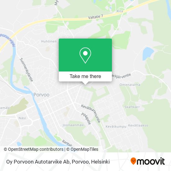 Oy Porvoon Autotarvike Ab, Porvoo map