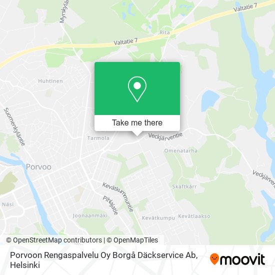 Porvoon Rengaspalvelu Oy Borgå Däckservice Ab map