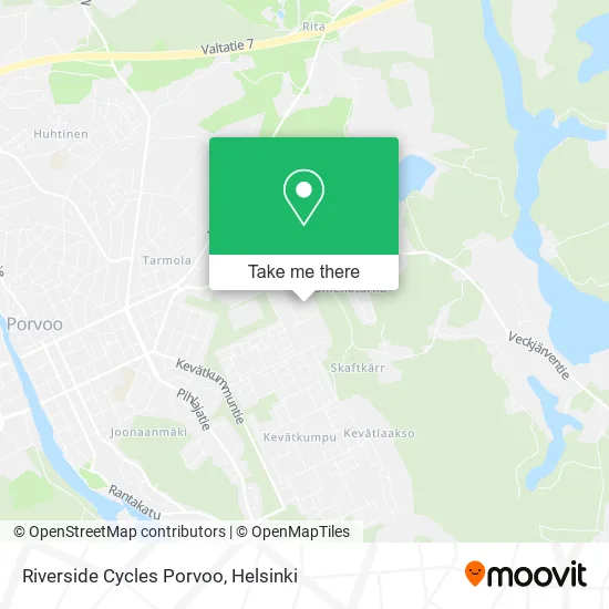 Riverside Cycles Porvoo map