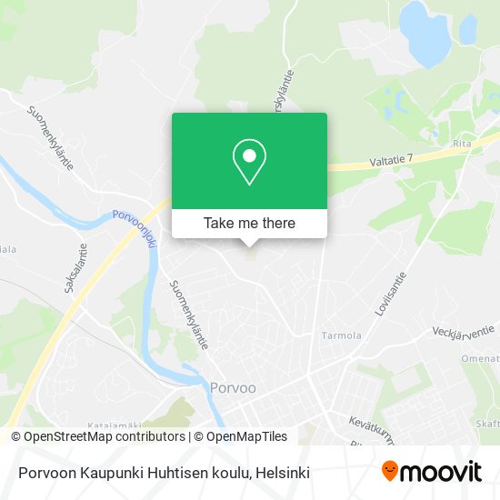 Porvoon Kaupunki Huhtisen koulu map