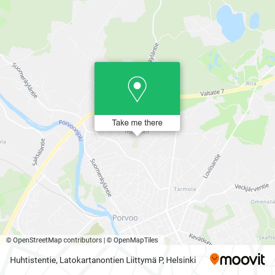 Huhtistentie, Latokartanontien Liittymä P map