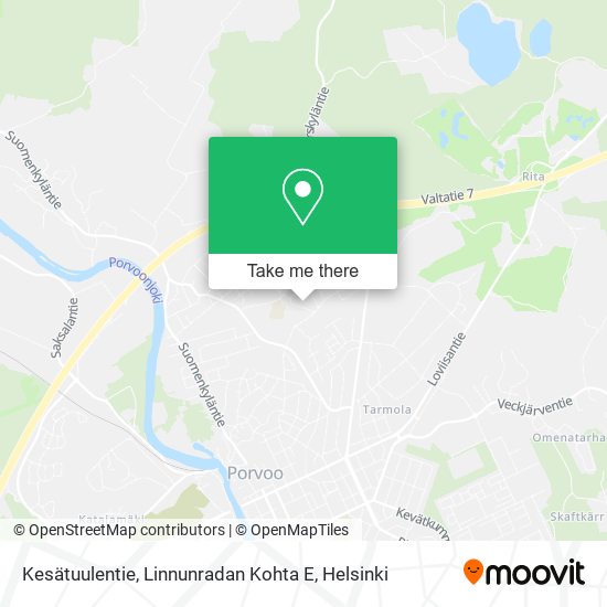 Kesätuulentie, Linnunradan Kohta E map