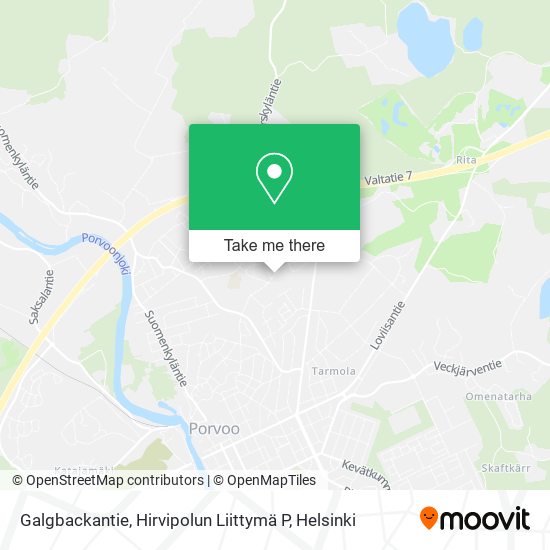 Galgbackantie, Hirvipolun Liittymä P map
