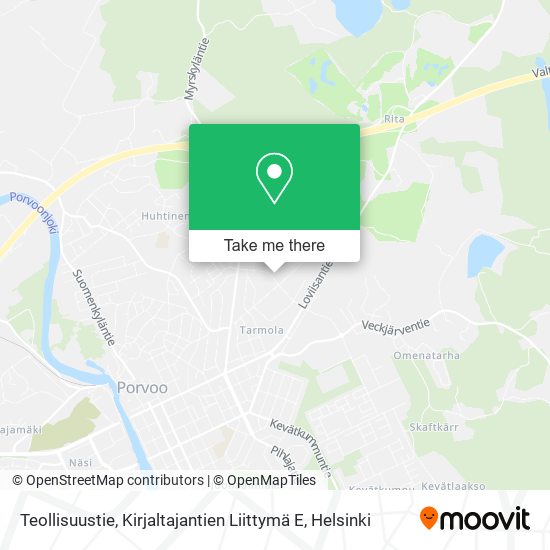 Teollisuustie, Kirjaltajantien Liittymä E map