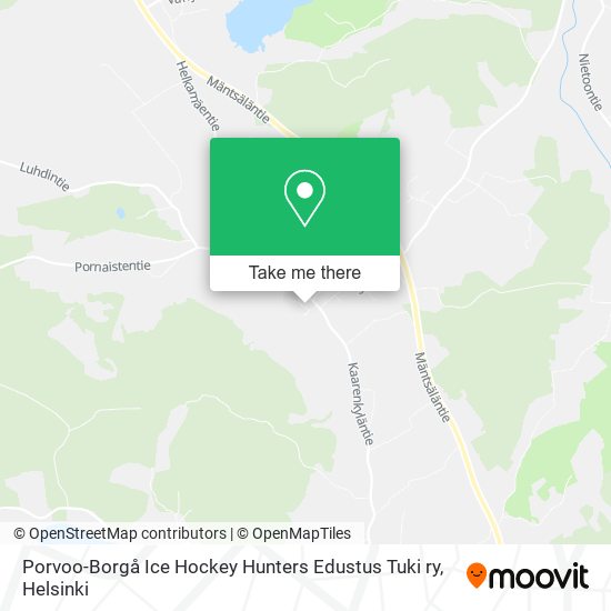 Porvoo-Borgå Ice Hockey Hunters Edustus Tuki ry map