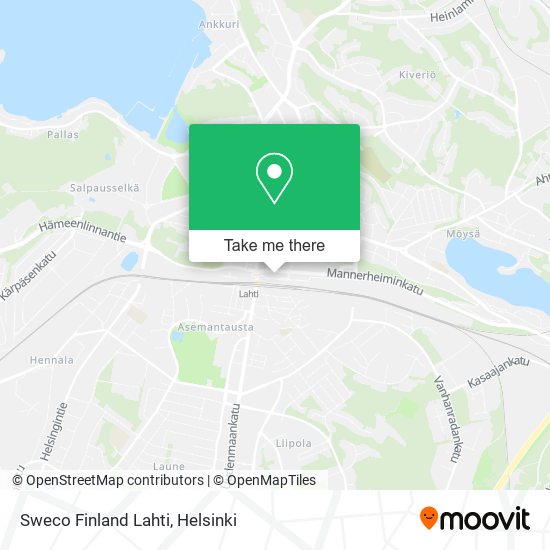 Sweco Finland Lahti map