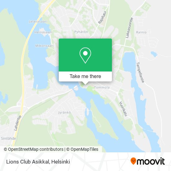 Lions Club Asikkal map