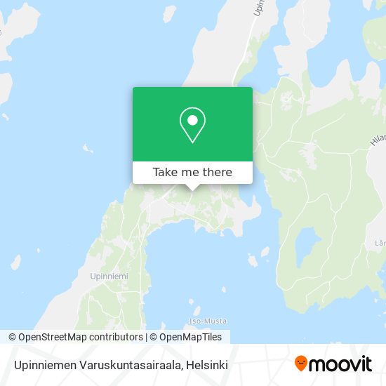How to get to Upinniemen Varuskuntasairaala in Kirkkonummi by Bus, Train or  Metro?