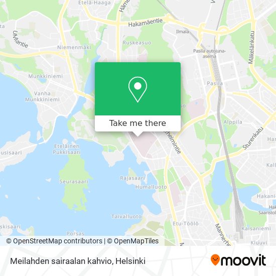 Meilahden sairaalan kahvio map
