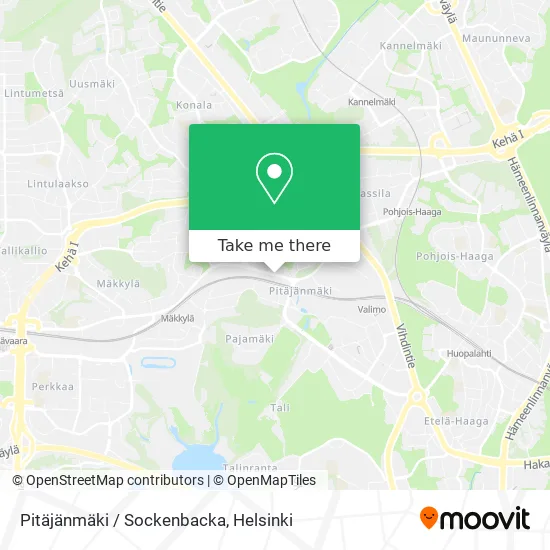 Pitäjänmäki / Sockenbacka map