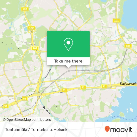 Tontunmäki / Tomtekulla map