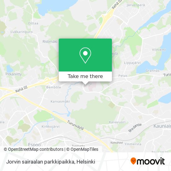 Jorvin sairaalan parkkipaikka map