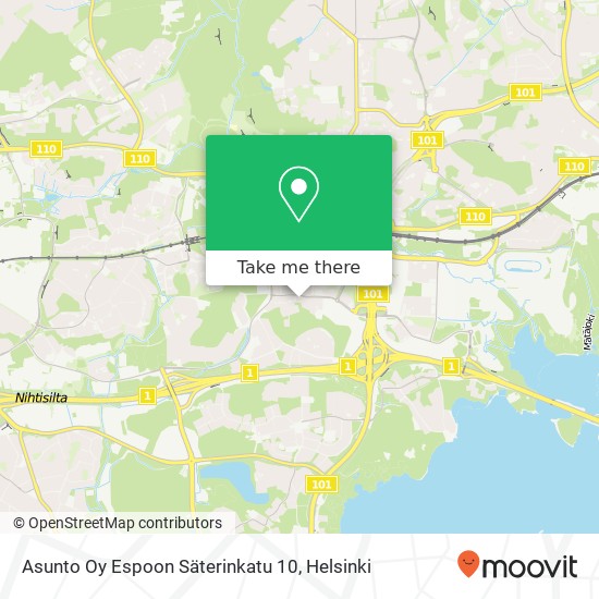 Asunto Oy Espoon Säterinkatu 10 map