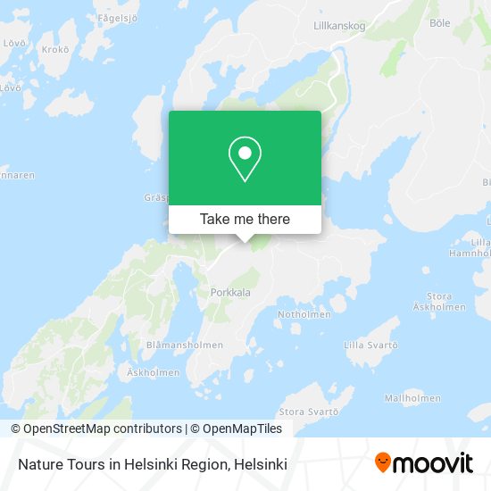 Nature Tours in Helsinki Region map