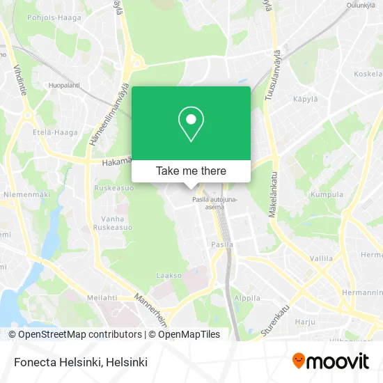 Fonecta Helsinki map