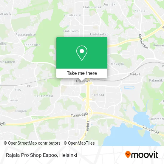 Rajala Pro Shop Espoo map
