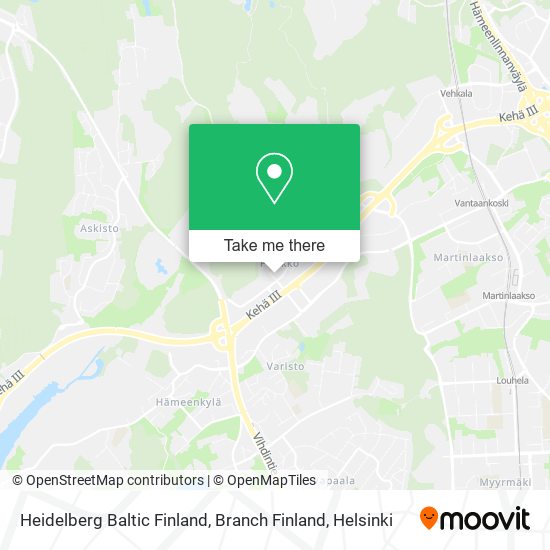 Heidelberg Baltic Finland, Branch Finland map