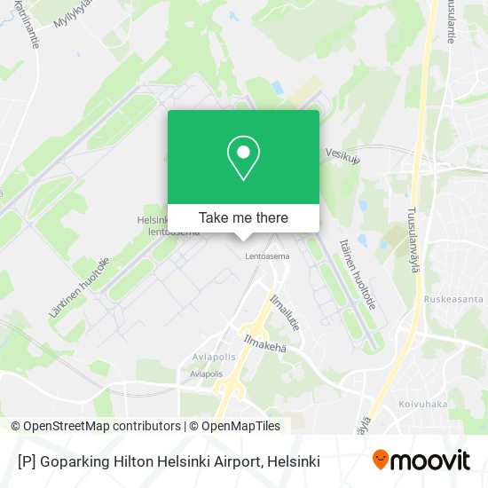 [P] Goparking Hilton Helsinki Airport map