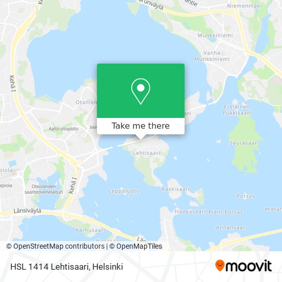 HSL 1414 Lehtisaari map