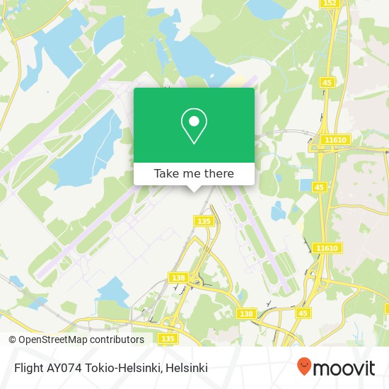 Flight AY074 Tokio-Helsinki map