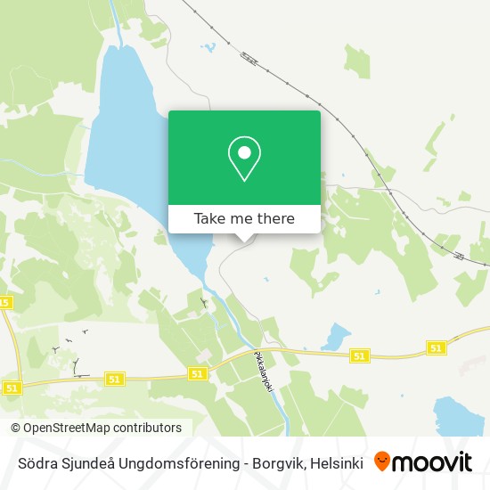 Södra Sjundeå Ungdomsförening - Borgvik map