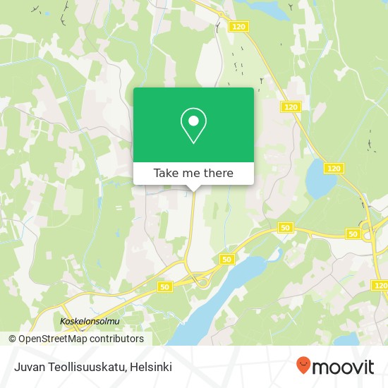 Juvan Teollisuuskatu map